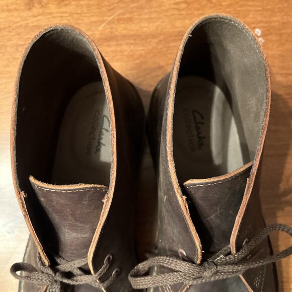 Clarks Originals Desert Boot Bushera 2 Chukka Beeswax Dark Brown Leather Sz 11 - Picture 4 of 5